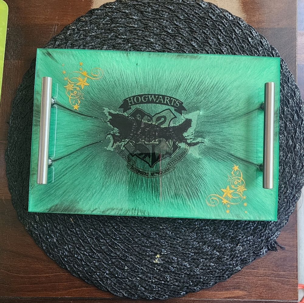 Green Hogwarts Serving Tray